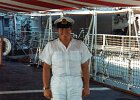 Phil Cox OOD LongBeach  Phil Cox OOD LongBeach:  outboard of the leader during our AMP.  Memories of a police car with blues and two stopping at the end of the gangway and 2 CHPs taken below for hospitality in a mess deck – and having to be collected later by their Sgt!